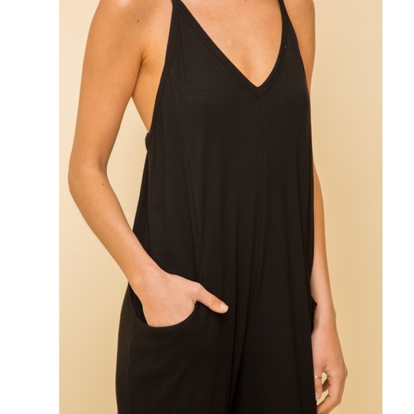 Black Lounge Jumpsuit - Picture 5 of 6